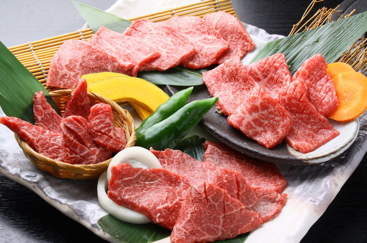 肉の４種盛り